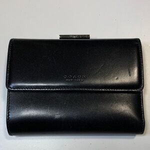 Coach Midnight Black Leather Clutch